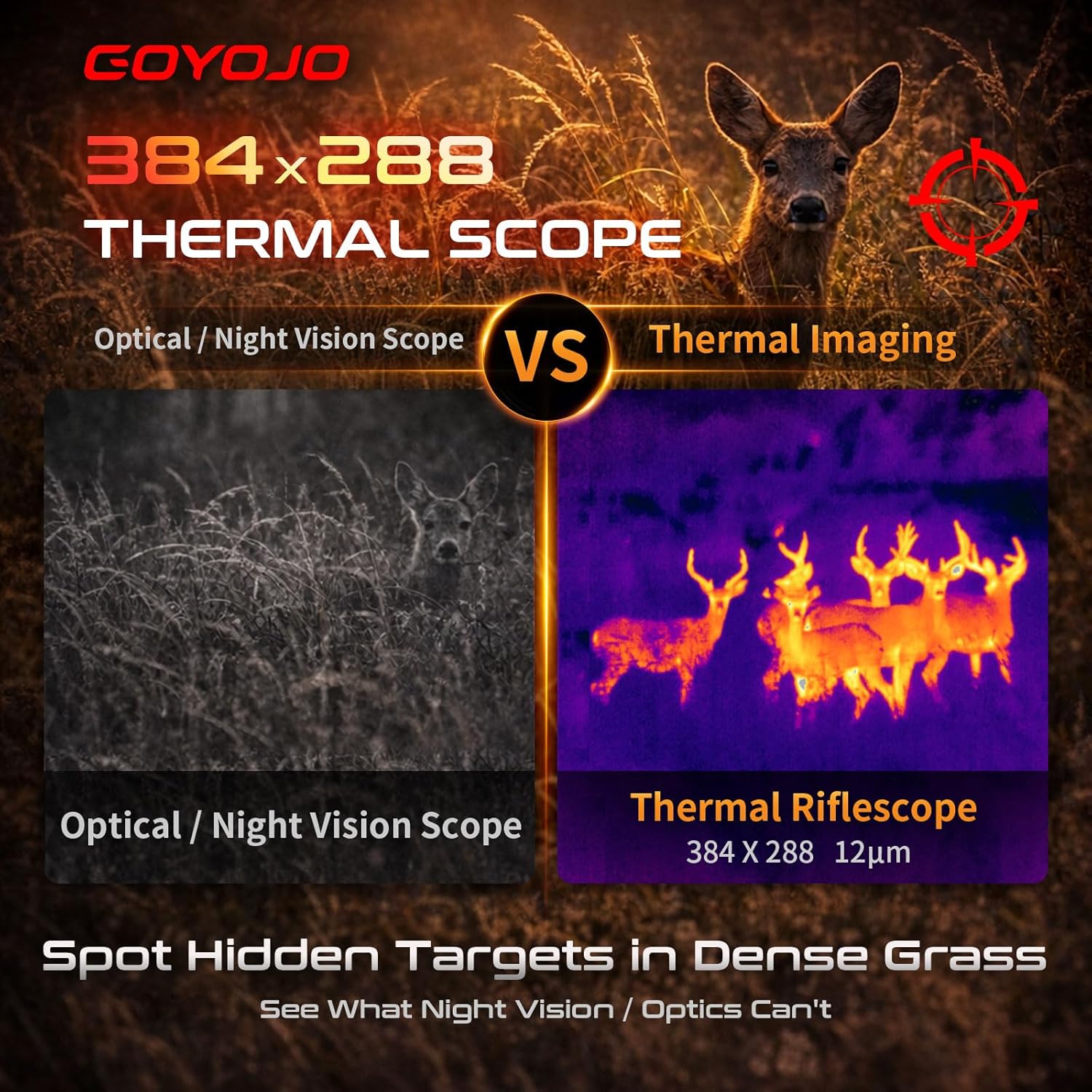 Hunting Thermal Imaging Scope - GOYOJO Teropong Termal 384x288 dengan Jarak